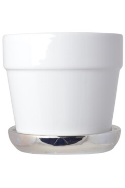 Glamourite, ceramiczna doniczka z podstawką C, wym.17x17.5cm