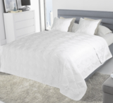 Edmondo, narzuta w kolorze kości słoniowej w komplecie z poszewkami , wym.200x220cm+2szt.45x45cm