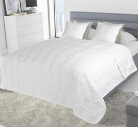 Edmondo, narzuta w kolorze kości słoniowej w komplecie z poszewkami , wym.200x220cm+2szt.45x45cm