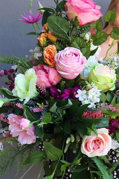 Sumerito, komplet dekoracji nagrobny do wazonu, 2 bukiety