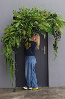 Green World, obfita zielona girlanda, dł.150cm + zwisy po obu stronach 70cm