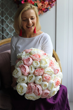 Bella, bukiet peonii do wazonu, dł.50cm 