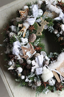 Nulira, zimowy wianek na drzwi w stylu skandynawskim