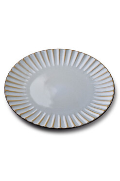 Bergamo Grey, porcelanowy talerz obiadowy, śr.26cm