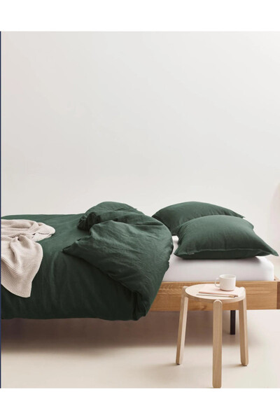  Valka Marc O'Polo, pościel lniana, ciemnozielona