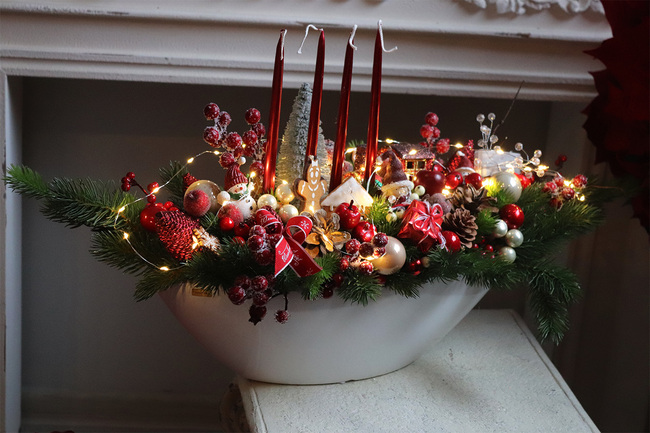 Moko Christmas Laos, adwentowy stroik świąteczny LED