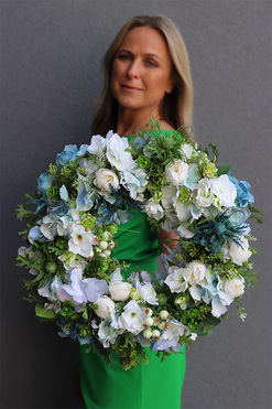 Clouds, dekoracyjny wianek na drzwi, śr.40cm  