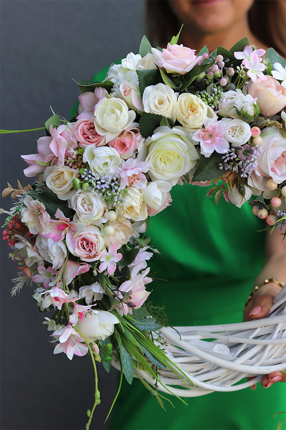 Izabella, asymetryczny wianek ozdobny