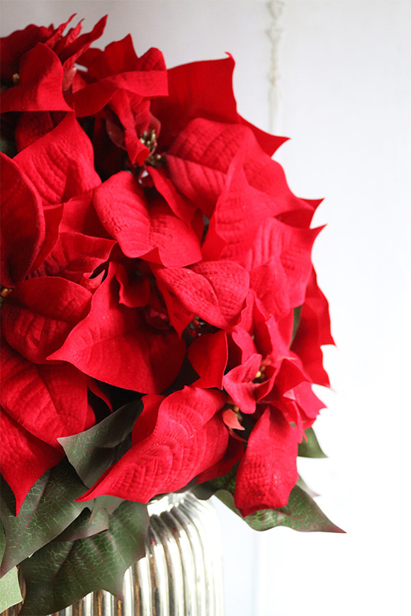 Gwiazda Betlejemska Silver Glam, wysokiej jakości sztuczna roślina