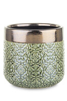 Lagos Green, ceramiczna osłonka na kwiaty