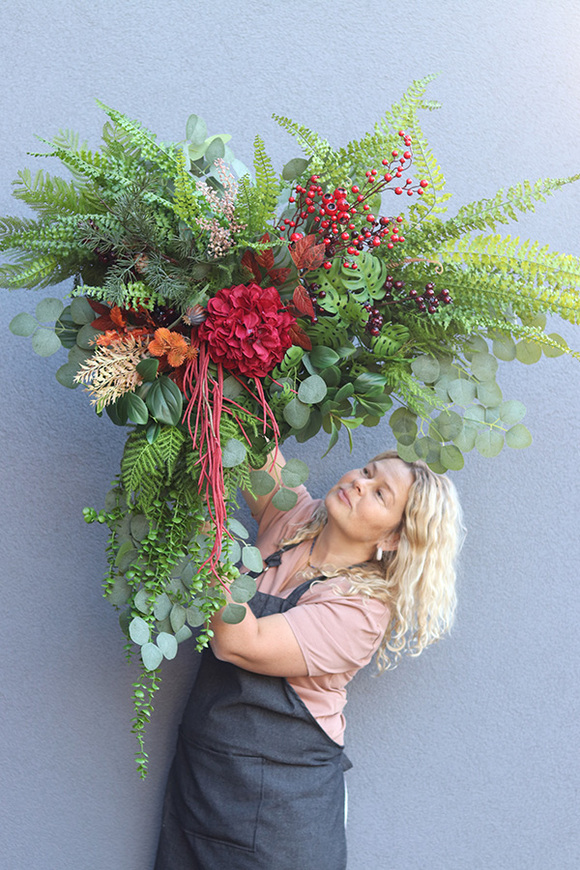 Green Pizzeria, zielona girlanda dekoracyjna