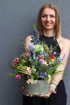 Letnie Promienie Bosco, kompozycja z polnych kwiatów, wym.52x40cm