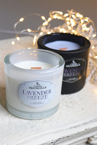 Lavender Breeze, sojowo-kokosowa świeca zapachowa w szkle