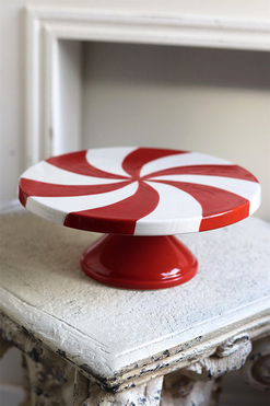 Xmas Lollypop, ceramiczna patera do serwowania, czerwona, wym.9x24cm