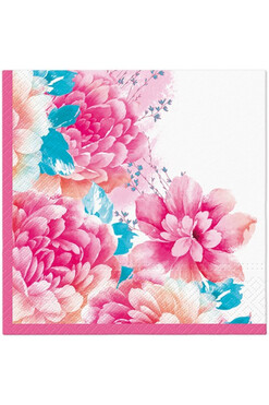 Peonies, serwetki papierowe z nadrukiem, kpl.20szt
