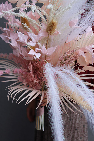 Rewia Light Pink, różowy bukiet dekoracyjny