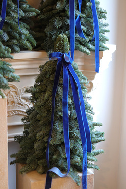 Nobilis Blue, świąteczna choinka z żywych gałązek, wys.60cm 