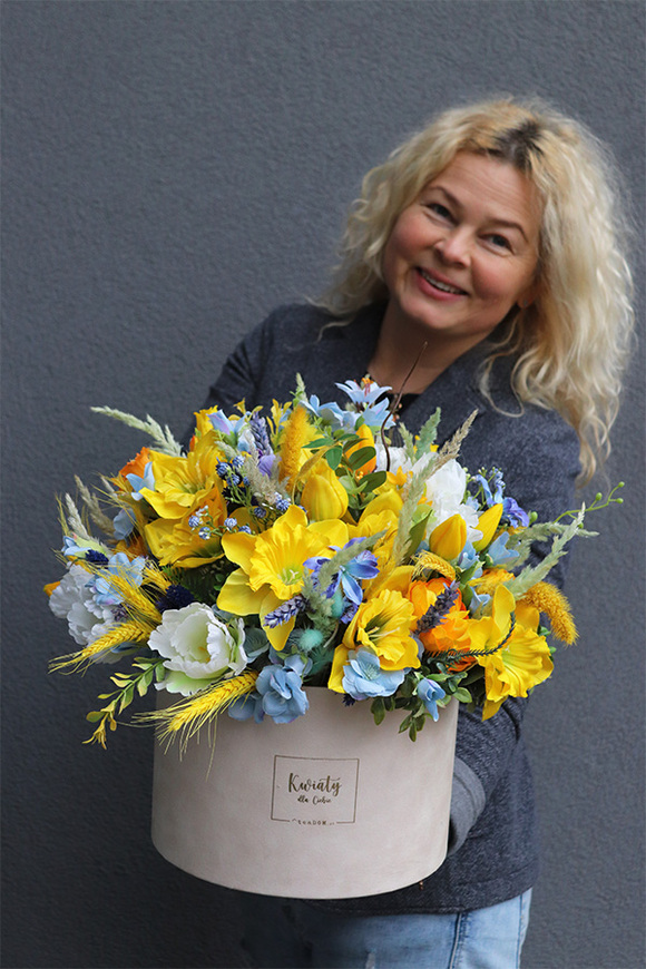 Żółte Żonkile, wiosenny flowerbox