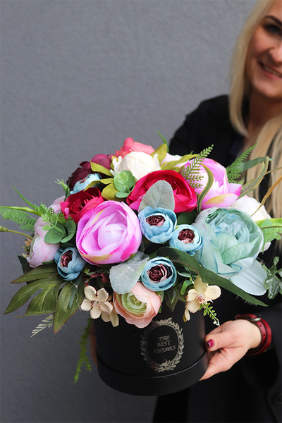 Caryca Helina, czarny flowerbox, wys.36cm