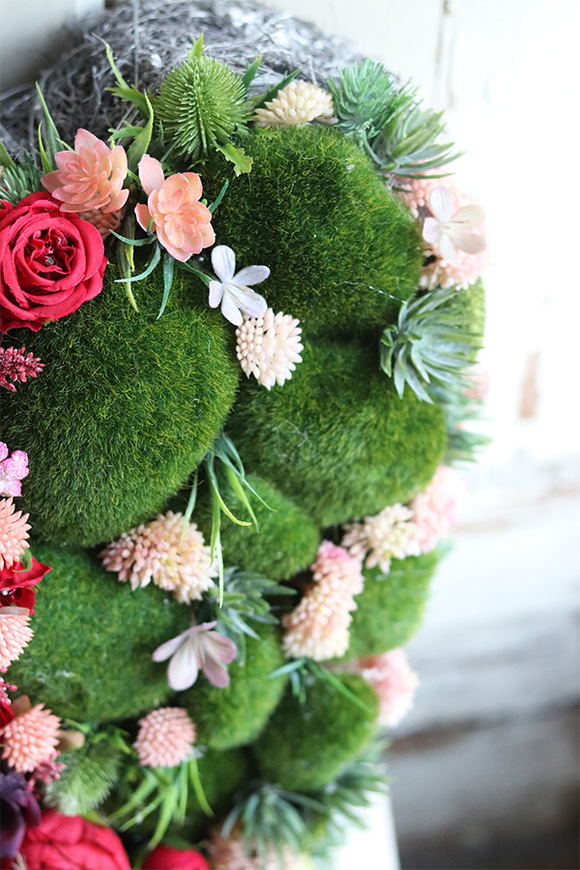 kompozycja nagrobna, Serce Rosalia, wym.17x50x33cm