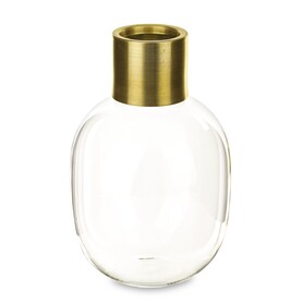 wazon szklany Burano Gold B, wym.19x11x11cm