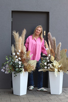 Boho Grande Universita, wysoka kompozycja z suszonymi trawami