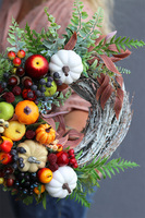 Linda, jesienny wianek z owocami