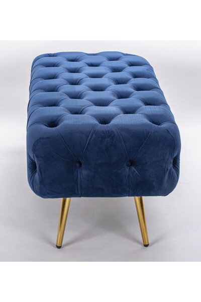 Buduar Blue, ławka z welurowym obiciem tendom.pl