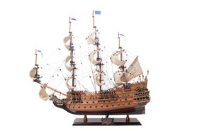 Soleil Royal, ekskluzywny model okrętu z czasów Ludwika XIV, wym.68.6x71.1x25.4cm