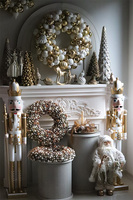 Beige Classic, stroik ze świecami na talerzu