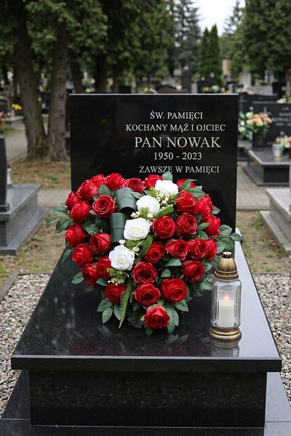 Polonica 2, wiązanka nagrobna w kształcie serca