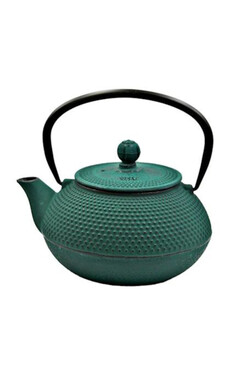 OD RĘKI Awaji, żeliwny dzbanek do herbaty, ciemnozielony, poj.800ml