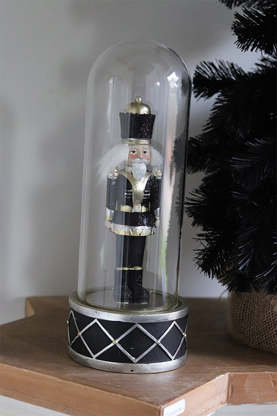 Nutcracker, figurka dziadek do orzechów w szkle, black