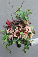 Neddien, jesienny bukiet nagrobny we wkładzie, dł.60cm
