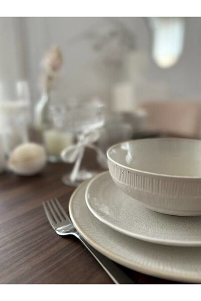 Bonita White, komplet obiadowy dla 6 osób, 18 elementów