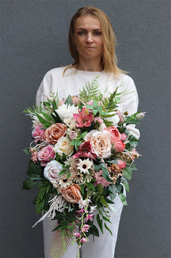 Helojza kompozycja nagrobna w naczyniu, wym.35x60cm