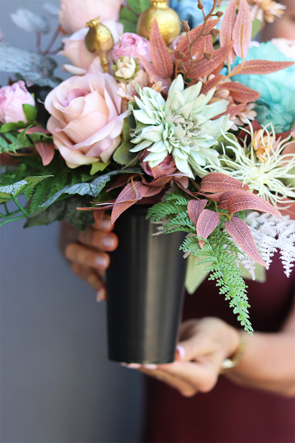 Paysage, kompozycja nagrobna w ramce, wym.40x70x53cm 