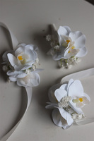 Orchids, biżuteria kwiatowa na bal maturalny, komplet butonierka + korsarz