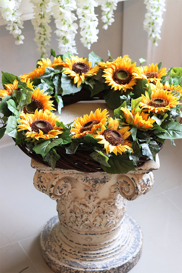 wianek ozdobny Słoneczniki Nowe, wym.55cm