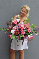 Astry Pink Modeno, komplet dekoracji nagrobnych