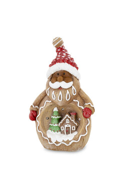 Kjell, świąteczna figurka LED, mikołaj A, wys.41cm