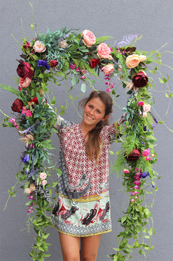 Koriana, girlanda roślinna na drzwi, dł.350cm