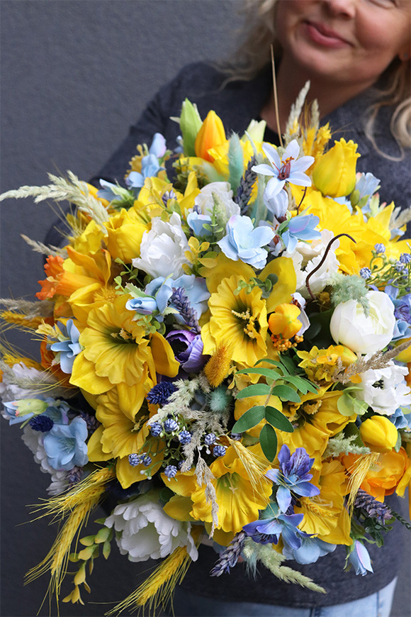 Żółte Żonkile, wiosenny flowerbox