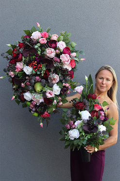 England New, komplet dekoracji nagrobnych, wiązanka + bukiet 