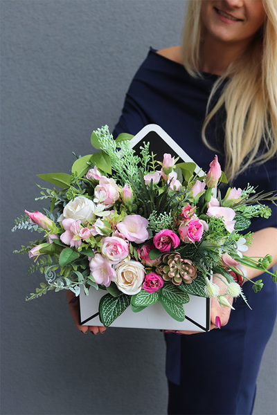 flowerbox - koperta z kwiatami, Mella, wym.30x20x6.5cm 