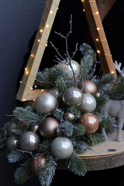 Góry Zimą, świąteczny stroik na stół LED