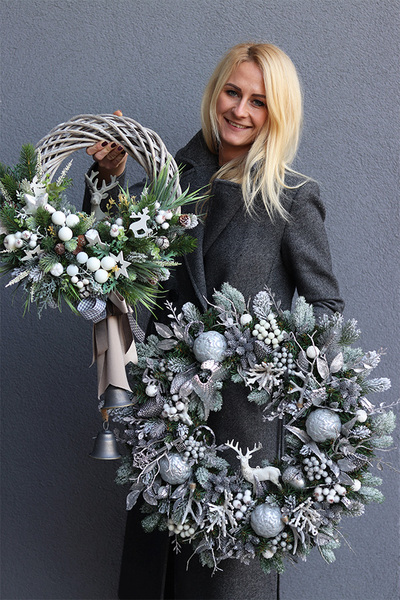 wianek świąteczny Srebrzysta Zima 2