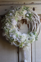 Biella, biały wianek komunijny z dzwonkiem, śr.38cm  