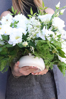 Biały Ślub, przyjęciowa dekoracja na stół weselny