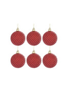 Decoriada Red plastikowe bombki w pudełku